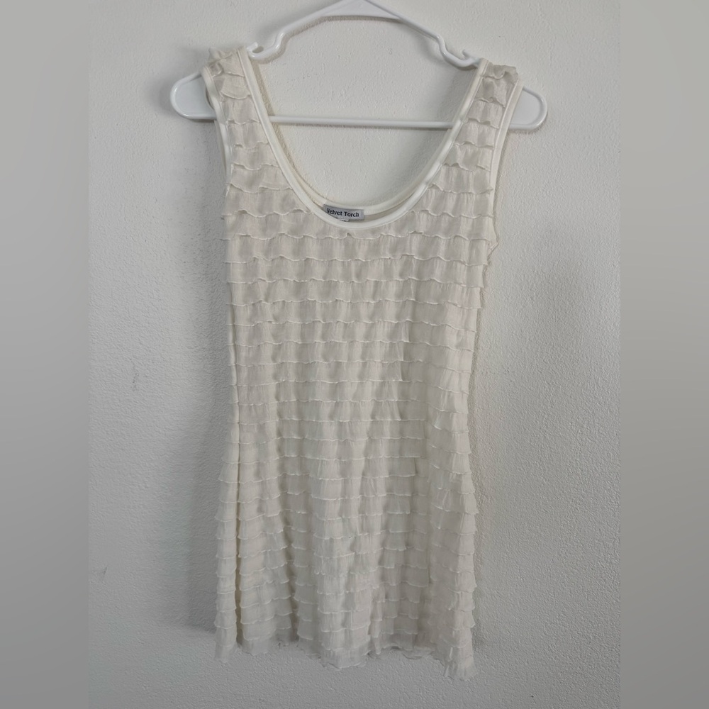 VELVET TORCH ruffle dress Size XS